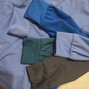 Healing Hands Women's Lot Of 5 Scrub Jackets Snap Front Long Sleeve Small/XS